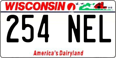 WI license plate 254NEL