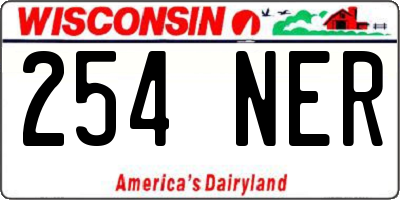 WI license plate 254NER