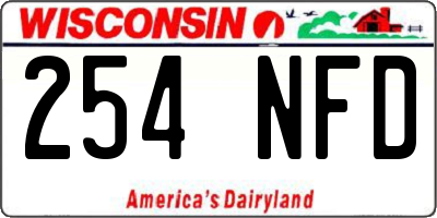 WI license plate 254NFD