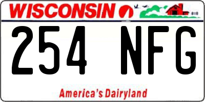 WI license plate 254NFG