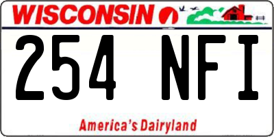 WI license plate 254NFI