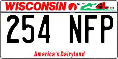 WI license plate 254NFP
