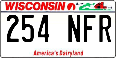 WI license plate 254NFR