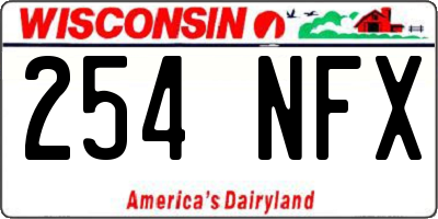 WI license plate 254NFX