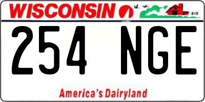 WI license plate 254NGE