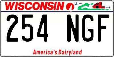 WI license plate 254NGF