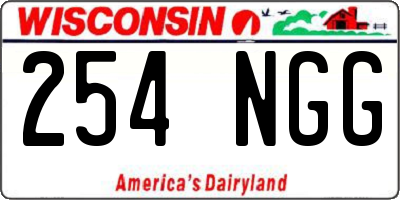 WI license plate 254NGG