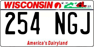 WI license plate 254NGJ