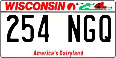 WI license plate 254NGQ