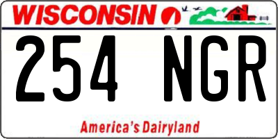 WI license plate 254NGR