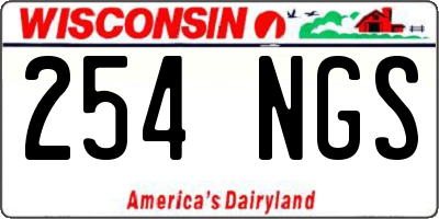 WI license plate 254NGS