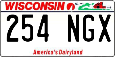 WI license plate 254NGX
