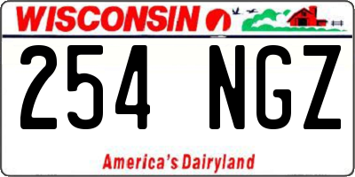 WI license plate 254NGZ