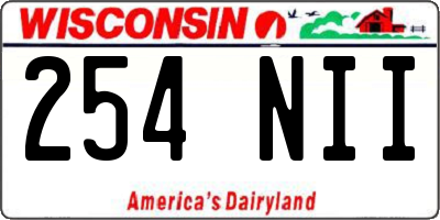 WI license plate 254NII
