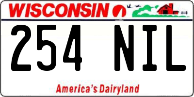 WI license plate 254NIL