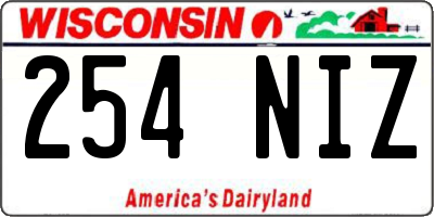 WI license plate 254NIZ