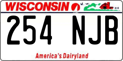 WI license plate 254NJB