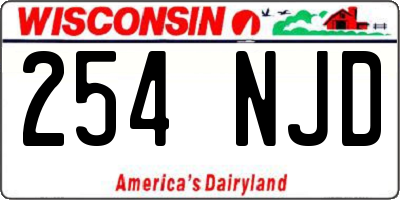 WI license plate 254NJD