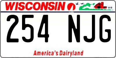 WI license plate 254NJG