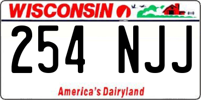 WI license plate 254NJJ