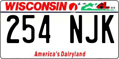 WI license plate 254NJK