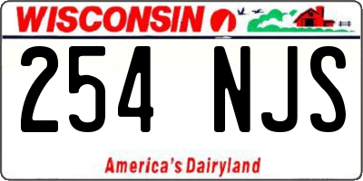 WI license plate 254NJS