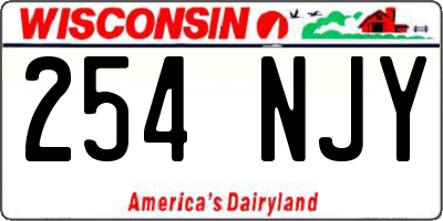 WI license plate 254NJY