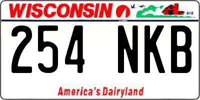 WI license plate 254NKB