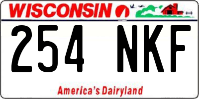 WI license plate 254NKF