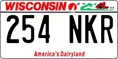 WI license plate 254NKR