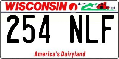WI license plate 254NLF