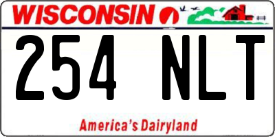 WI license plate 254NLT
