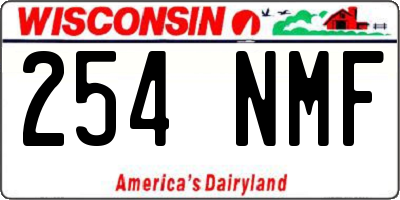 WI license plate 254NMF