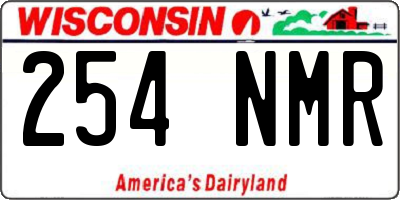 WI license plate 254NMR