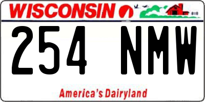WI license plate 254NMW