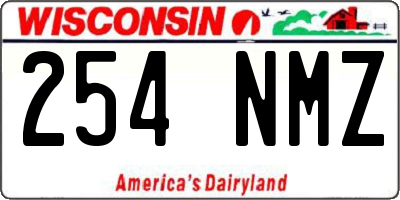 WI license plate 254NMZ