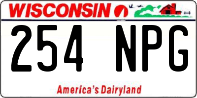 WI license plate 254NPG