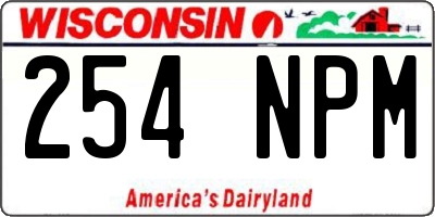 WI license plate 254NPM