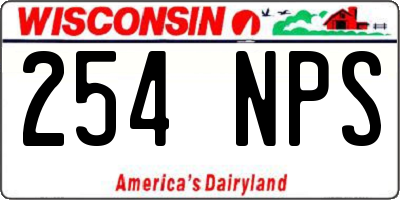WI license plate 254NPS
