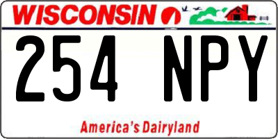 WI license plate 254NPY