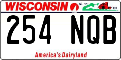 WI license plate 254NQB