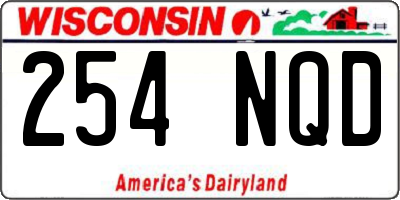WI license plate 254NQD