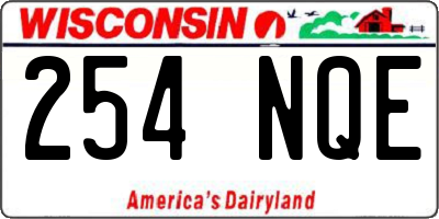 WI license plate 254NQE