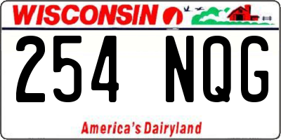WI license plate 254NQG