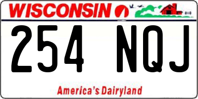 WI license plate 254NQJ
