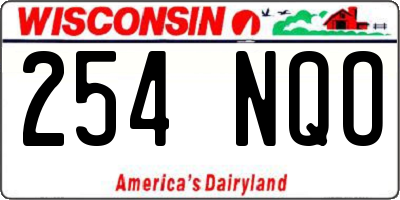 WI license plate 254NQO