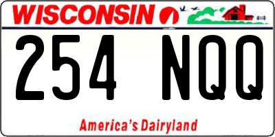 WI license plate 254NQQ