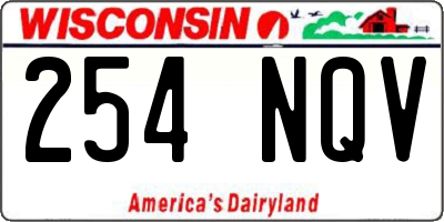 WI license plate 254NQV