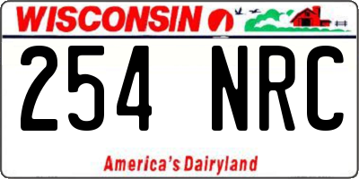 WI license plate 254NRC