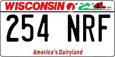 WI license plate 254NRF